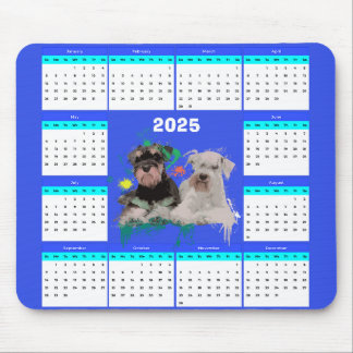 Tapis De Souris Calendrier des chiens mignonnes Schnauzer