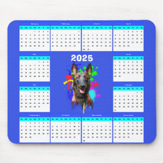 Tapis De Souris Calendrier des chiens mignons Malinois
