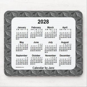 Tapis De Souris Calendrier des diamants noirs 2028 par Janz