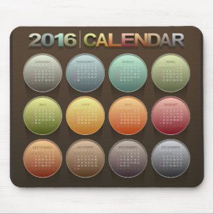 Tapis De Souris Calendrier des fêtes 2016