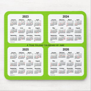 Tapis De Souris Calendrier des fêtes 2023-2026 par Janz Yellow Gre