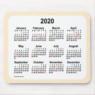 Tapis De Souris Calendrier des fêtes de Janz Almond 2020