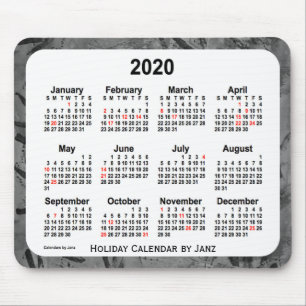 Tapis De Souris Calendrier des fêtes noires de Janz Mouse Pad 202