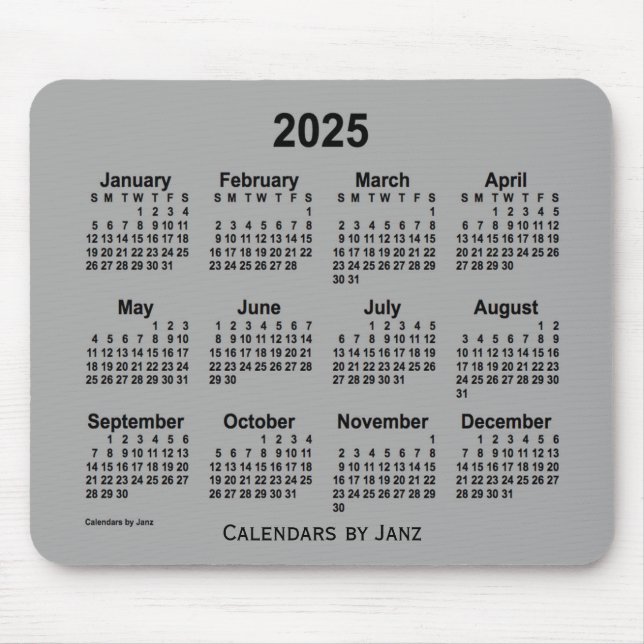 Tapis De Souris Calendrier des Grey de Bataillon 2025 par Janz Mou (Devant)