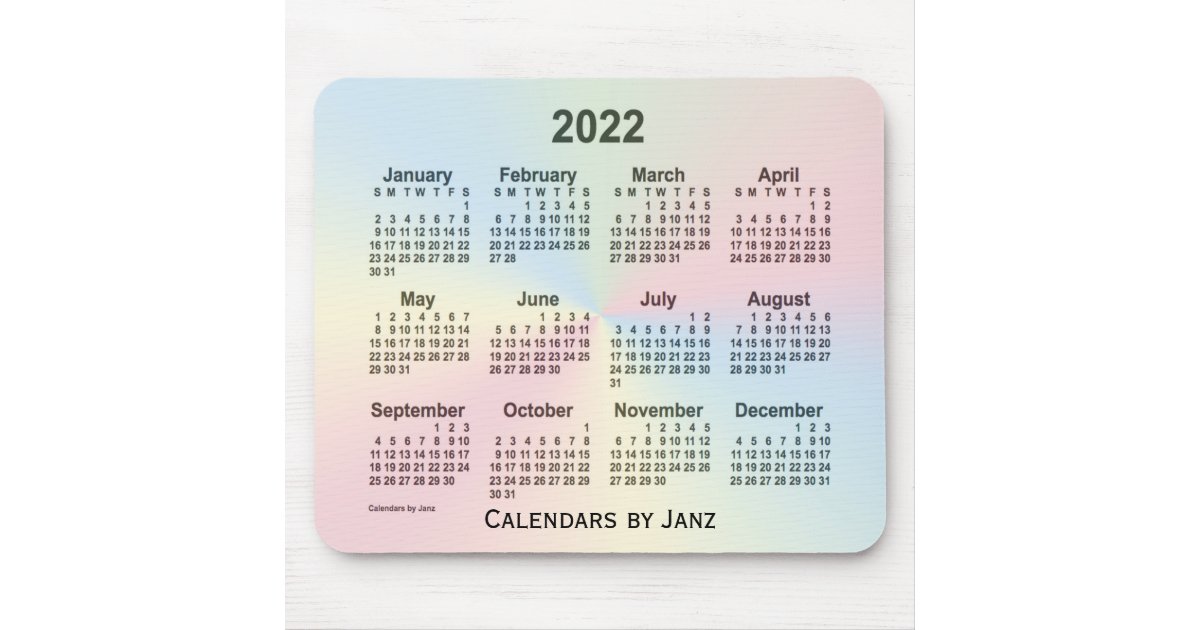 Tapis De Souris Calendrier 2022