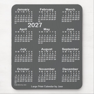 Tapis De Souris Calendrier d'impression gros charbon de bois 2027