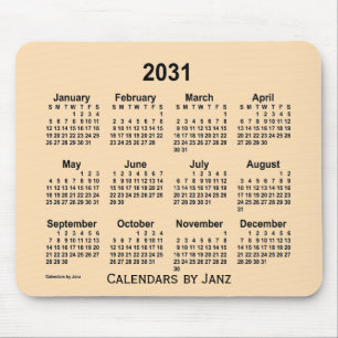 Tapis De Souris Calendrier du blé 2031 par Janz Mouse Pad