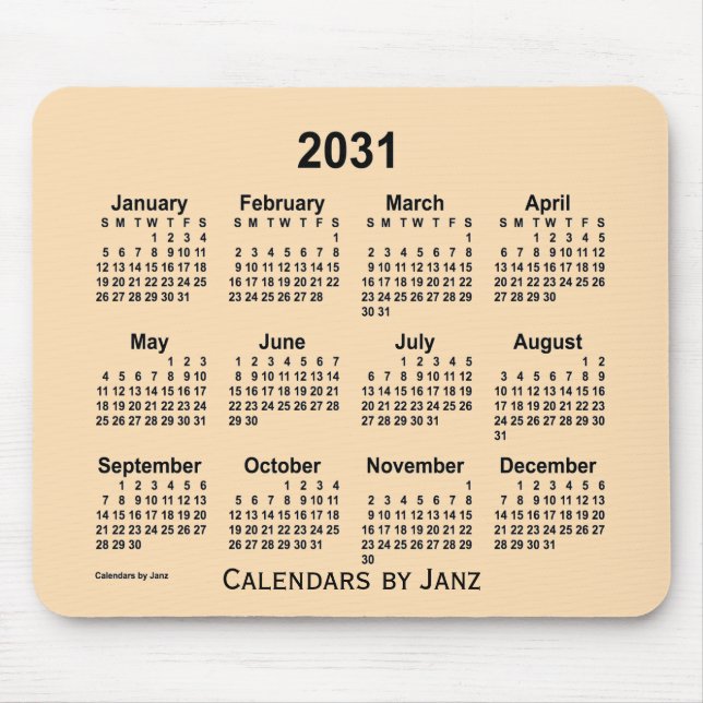Tapis De Souris Calendrier du blé 2031 par Janz Mouse Pad (Devant)