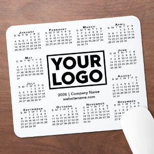 Tapis De Souris Calendrier Entreprise Logo Moderne 2026