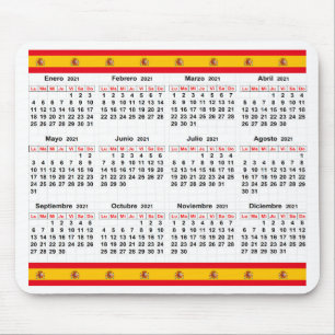 Tapis De Souris Calendrier espagnol 2021