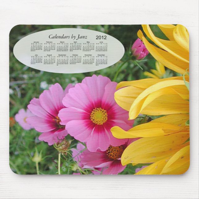 Tapis De Souris Calendrier floral 2012 (Devant)