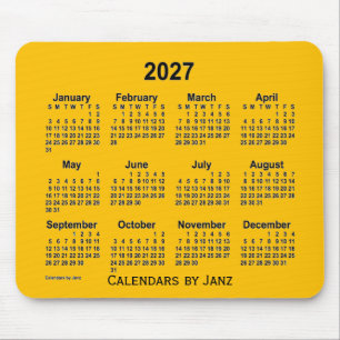 Tapis De Souris Calendrier Gold 2027 par Janz Mouse Pad