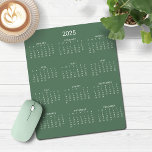 Tapis De Souris Calendrier minimaliste moderne 2025 Sage Vert<br><div class="desc">🌟 Ceci est pour 2025 🌟 2025 Modern Simple Pastel Sage Green et White Calendar Pad avec un calendrier simple et minimaliste année par année. Les couleurs sont toutes personnalisables. Veuillez nous contacter à cedarandstring@gmail.com si vous avez besoin d'aide pour la conception ou les produits correspondants.</div>