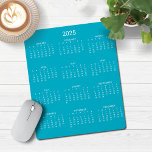 Tapis De Souris Calendrier minimaliste Turquoise bleu 2025 moderne<br><div class="desc">🌟 Ceci est pour 2025 🌟 2025 Modern Aqua Turquoise Turquoise Bleu et Blanc Calendrier Pad de Souris avec un calendrier simple et minimaliste année par année. Les couleurs sont toutes personnalisables. Veuillez nous contacter à cedarandstring@gmail.com si vous avez besoin d'aide pour la conception ou les produits correspondants.</div>