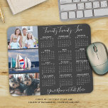 Tapis De Souris Calendrier moderne 2025 3 Script photo couleur per<br><div class="desc">Créez votre propre pavé de souris personnalisé, couleur et calendrier, avec un calendrier 2025 année par année, 3 photos, un nom ou un monogramme ou un autre texte personnalisé dans une typographie de script moderne et manuscrite suggérée en blanc modifiable sur une couleur arrière - plan gris modifiable. ASSISTANCE :...</div>