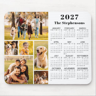 Tapis De Souris Calendrier moderne 2026 6 Collage photo Personnali