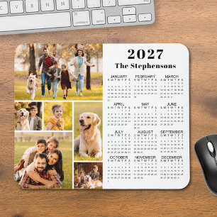 Tapis De Souris Calendrier Moderne 2027 6 Collage de Photos Person