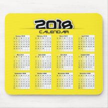 Calendrier Mousepad 2018