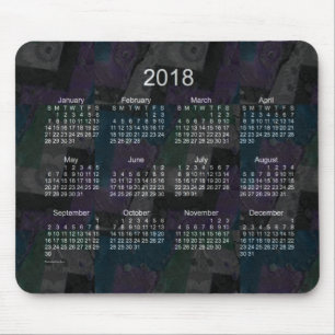 Tapis De Souris Calendrier noir du patchwork 2018 par Janz