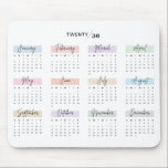 TAPIS DE SOURIS CALENDRIER PASTEL 2030 SCRIPT ÉCRIT À LA MAIN<br><div class="desc">Restez organisé et inspiré avec ce pavé de souris de calendrier 2030. Chaque mois est magnifiquement mis en évidence dans les tons pastel doux et affiché dans une police manuscrite élégante de style script, ajoutant une touche de sophistication à votre espace de travail. Parfait pour un référencement rapide pendant le...</div>