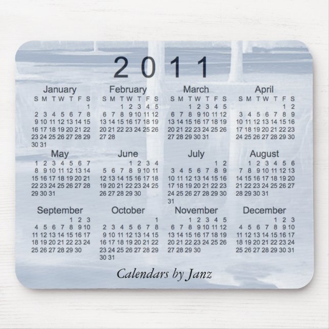 Tapis De Souris Calendrier Paysages 2011 (Devant)