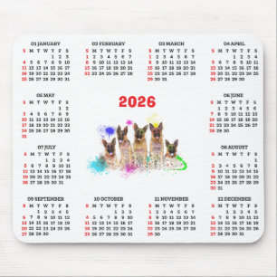 Tapis De Souris Calendrier personnalisable de chiots Labrador mign