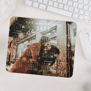 Tapis De Souris Calendrier personnalisé 2027 avec photo