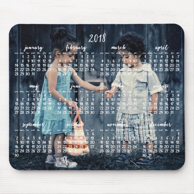 Tapis De Souris Calendrier personnalisé de la carte souris 2018 (Devant)