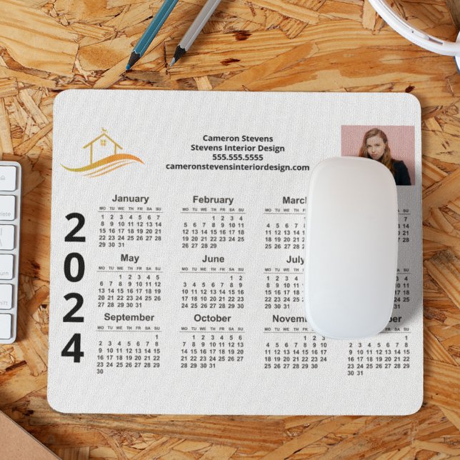 Tapis De Souris Calendrier personnalisé du logo commercial Marketi (Créateur téléchargé)