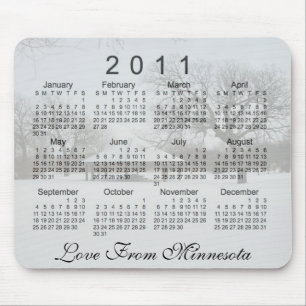 Tapis De Souris Calendrier Scénique 2011