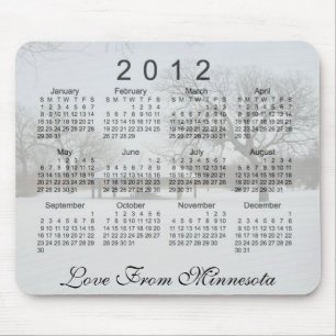 Tapis De Souris Calendrier Scénique 2012