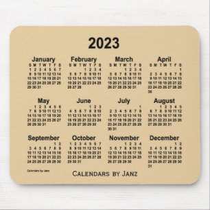 Tapis De Souris Calendrier Sepia Grey 2023 par Janz Mouse Pad
