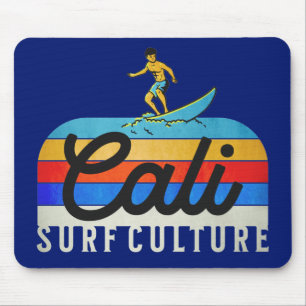 Tapis De Souris Cali Surf Culture Style Rétro