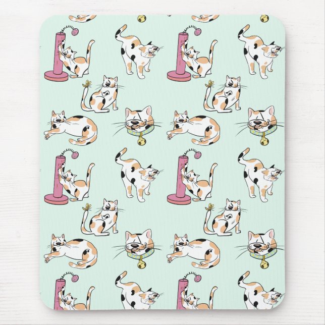 Tapis De Souris Calico Cat Mousepad (Devant)