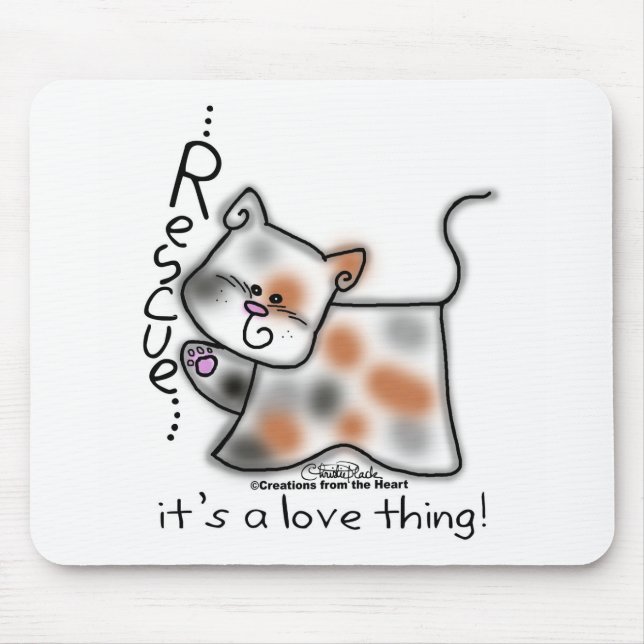 Tapis De Souris Calico SECOURT...c'est un truc d'amour ! (Devant)