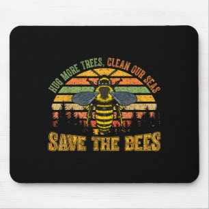 Tapis De Souris Câlins à plus d'arbres mers propres sauver abeille