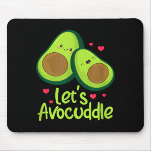 Tapis De Souris Câlins d'avocat Couple d'avocat mignon Saint Valen