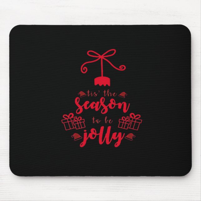 Tapis De Souris Calligraphie De Noël - Cette Saison (Devant)