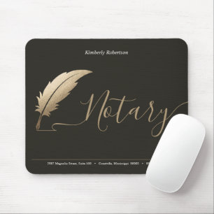 Tapis De Souris Calligraphie notariale en or noir professionnel
