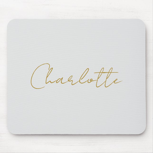Tapis De Souris Calligraphie or couleur gris Personnalisé Edition  (Devant)