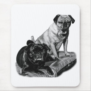 Tapis De Souris Calme Focus, Pugs ombrés