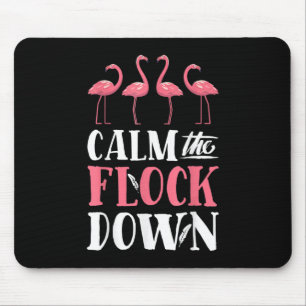Tapis De Souris Calme Le Flock Down T-shirt Flamant rose rose Femm