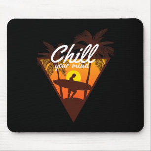 Tapis De Souris Calmez Votre Esprit Plage Océanique Été Vibes Trop
