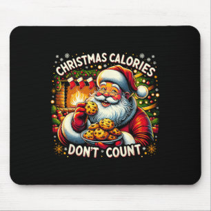 Tapis De Souris Calories de Noël ne comptent pas - Père Noël Cooki