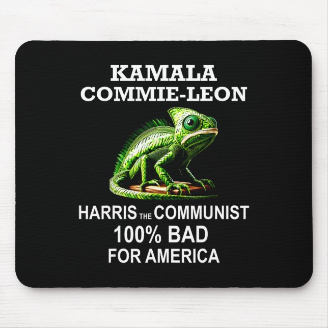 Tapis De Souris Camarade Kamala Commie Leon Commieleon Communiste  (Devant)