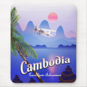 Tapis De Souris Cambodge : Voyager dans l'aventure