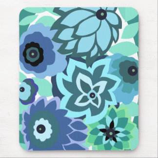 TAPIS DE SOURIS CAMBRIA, ART DÉCO FLORAL : TURQUOISE À LA MODE
