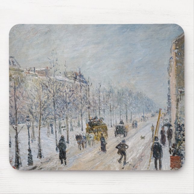 Tapis De Souris Camille Pissarro - Outer Boulevards, Snow Effect (Devant)