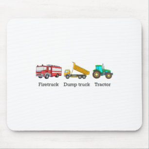Tapis De Souris Camion de pompiers Camion à benne Tracteur Anti Tr