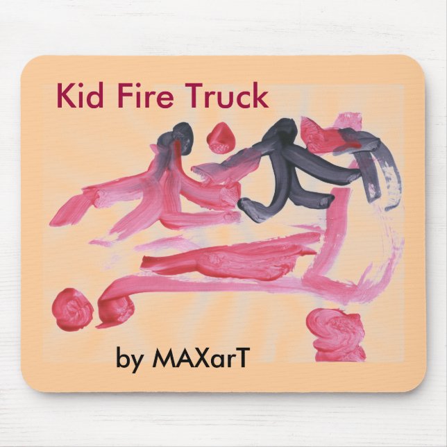 Tapis De Souris Camion de pompiers d'enfant par MAXarT (Devant)